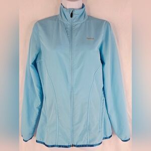 Reebok Women's Sky Blue Lightweight Zip-Up Jacket Size Small N-3368